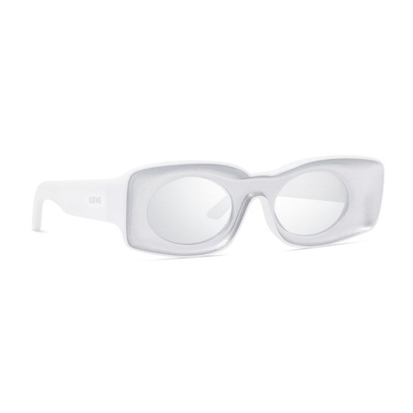 NEW LOEWE UNISEX SQUARE WHITE EYEWEAR LW40033I 20C SUNGLASSES LW40033I